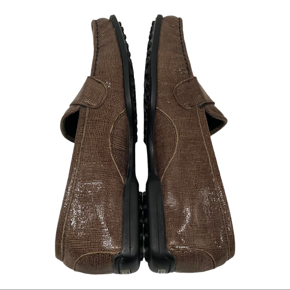 Stuart Weitzman Brown Leather Buckle Casual Comfort Career FlatsLoafers Women 10 - Picture 11 of 16